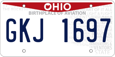 OH license plate GKJ1697