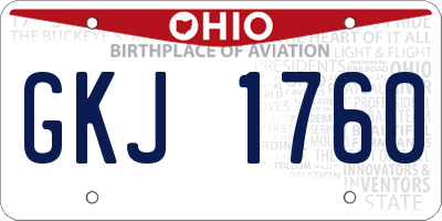 OH license plate GKJ1760