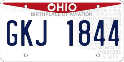 OH license plate GKJ1844