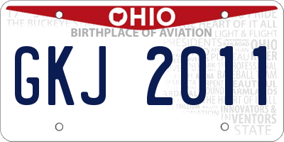 OH license plate GKJ2011