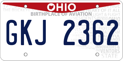 OH license plate GKJ2362