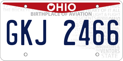 OH license plate GKJ2466