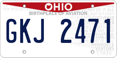OH license plate GKJ2471