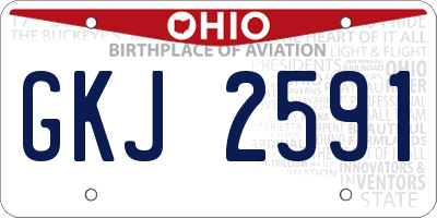 OH license plate GKJ2591