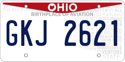 OH license plate GKJ2621
