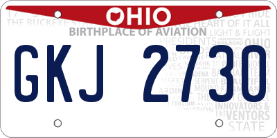 OH license plate GKJ2730