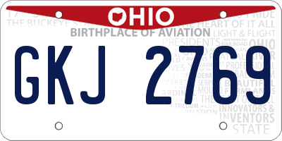 OH license plate GKJ2769