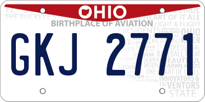 OH license plate GKJ2771