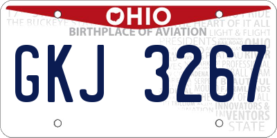OH license plate GKJ3267