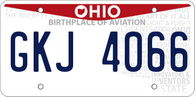 OH license plate GKJ4066