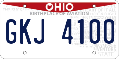 OH license plate GKJ4100