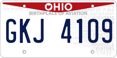 OH license plate GKJ4109