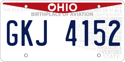 OH license plate GKJ4152