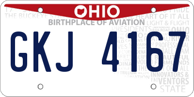 OH license plate GKJ4167