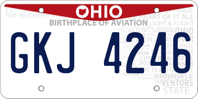 OH license plate GKJ4246