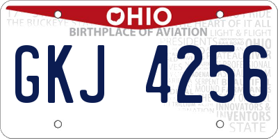 OH license plate GKJ4256