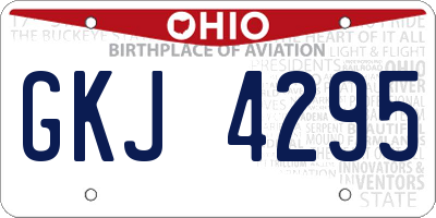 OH license plate GKJ4295