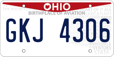 OH license plate GKJ4306