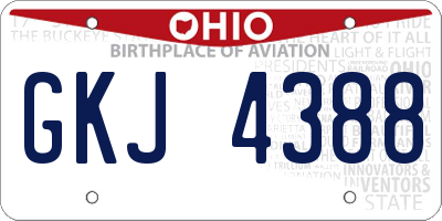 OH license plate GKJ4388