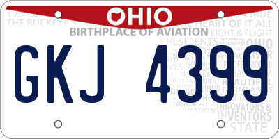 OH license plate GKJ4399