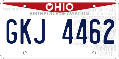 OH license plate GKJ4462