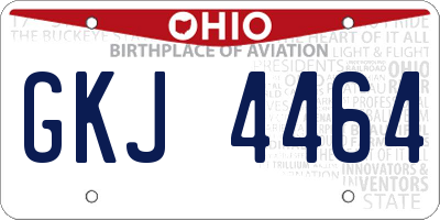 OH license plate GKJ4464