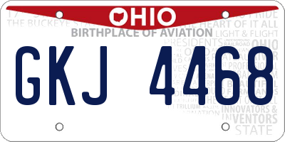 OH license plate GKJ4468