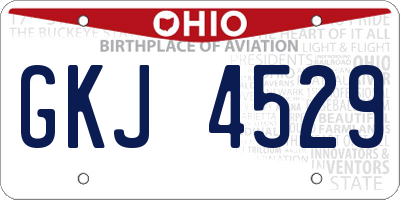 OH license plate GKJ4529
