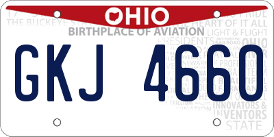 OH license plate GKJ4660