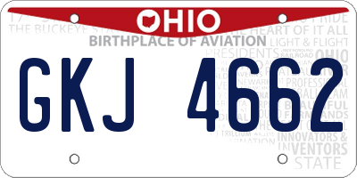 OH license plate GKJ4662