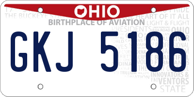 OH license plate GKJ5186