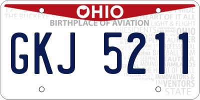 OH license plate GKJ5211