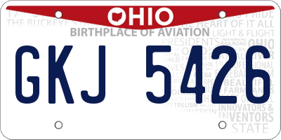 OH license plate GKJ5426