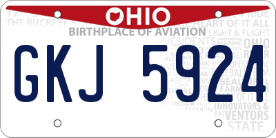 OH license plate GKJ5924