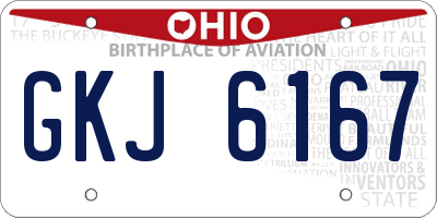 OH license plate GKJ6167