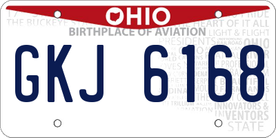 OH license plate GKJ6168