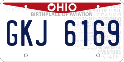 OH license plate GKJ6169