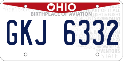 OH license plate GKJ6332