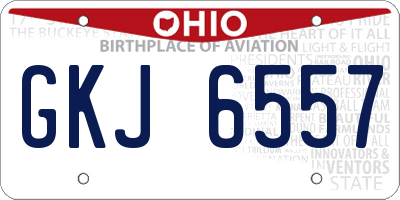 OH license plate GKJ6557