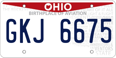 OH license plate GKJ6675
