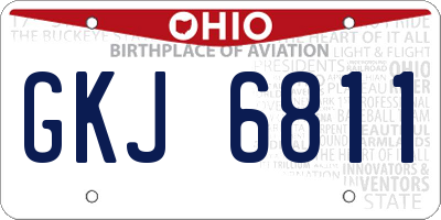 OH license plate GKJ6811