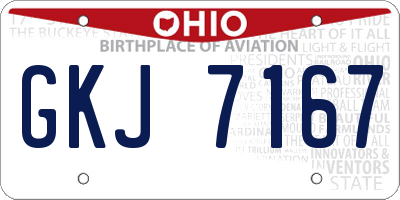 OH license plate GKJ7167