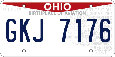 OH license plate GKJ7176