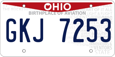 OH license plate GKJ7253
