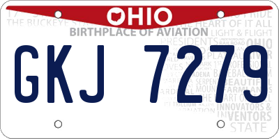 OH license plate GKJ7279