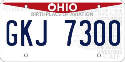 OH license plate GKJ7300