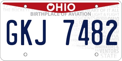 OH license plate GKJ7482
