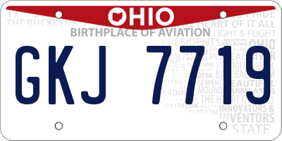 OH license plate GKJ7719