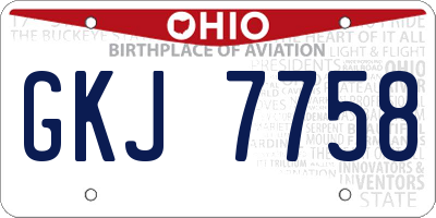 OH license plate GKJ7758