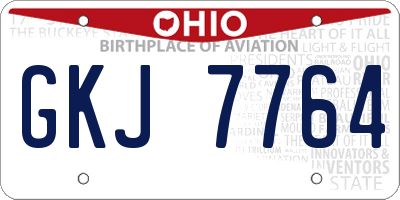 OH license plate GKJ7764